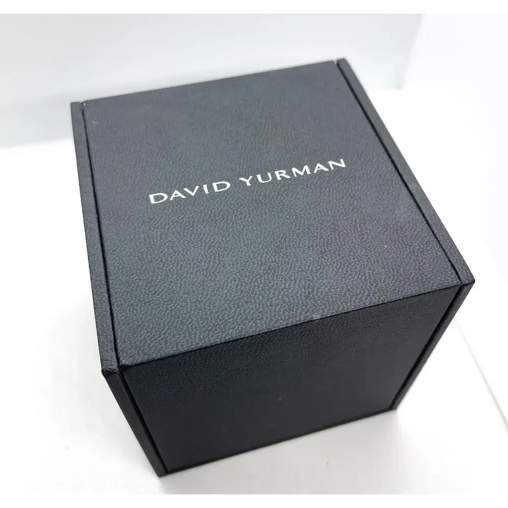 David Yurman 6mm Beveled Band Ring Black & Grey Titanium Size 10.5